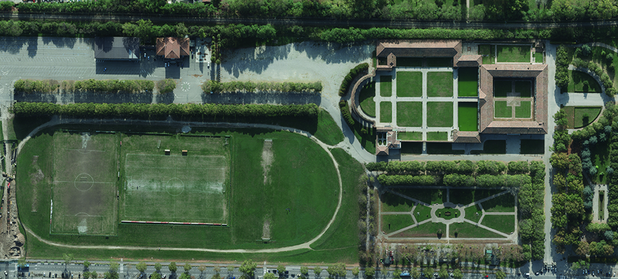 aerial photogrammetric survey of the gardens_palazzo te_mantova_mantovalab